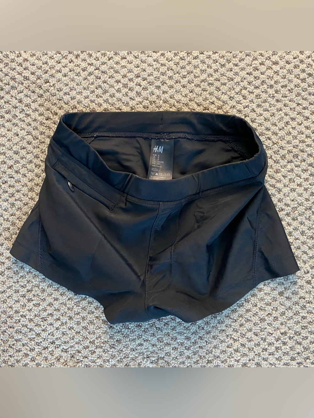 H&M Black Swimming Trunks with Hidden Pocket